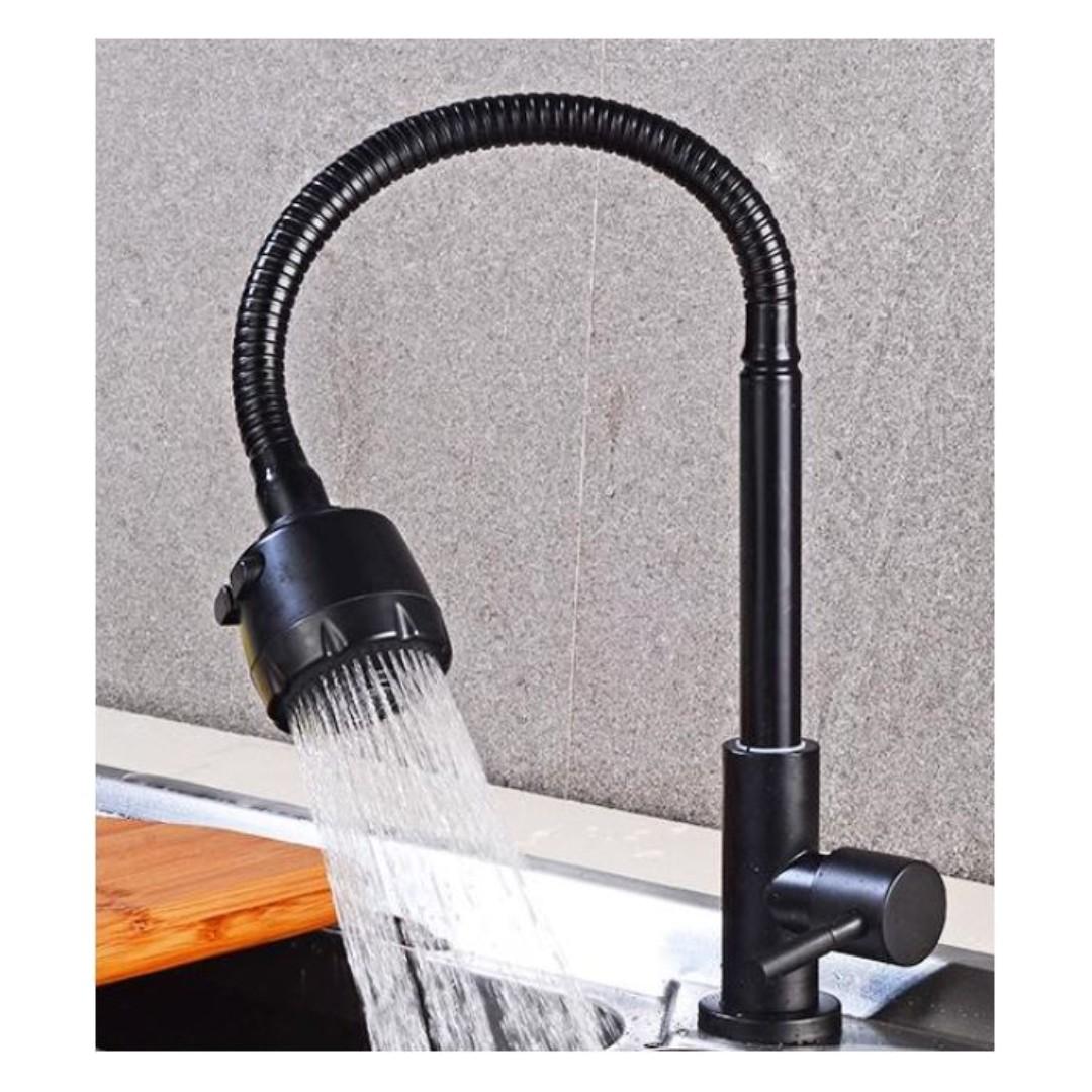 Stainless Steel Black Color Flexible Bathroom Sink Basin 360