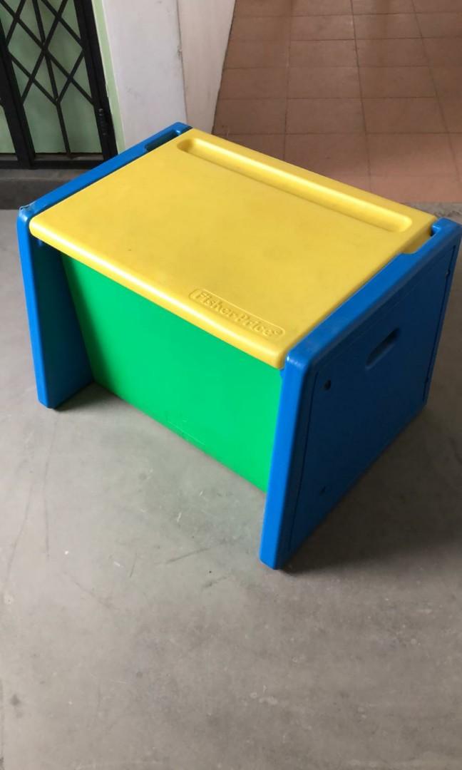 Fisher Price Toy Box And Play Desk Furniture Shelves Drawers