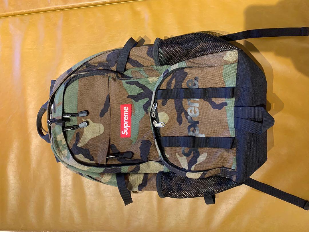 Supreme 15ss 38th backpack迷彩, 名牌, 手袋及銀包- Carousell