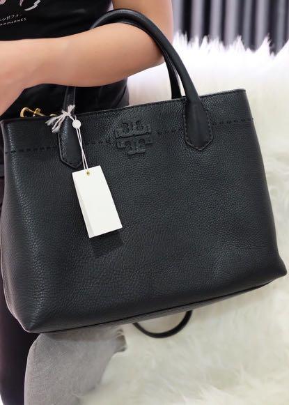 Tory burch mcgraw satchel black outlet