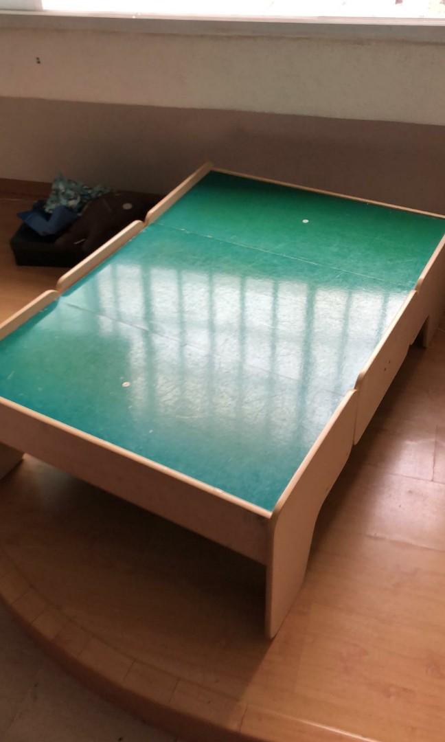 train table with drawers