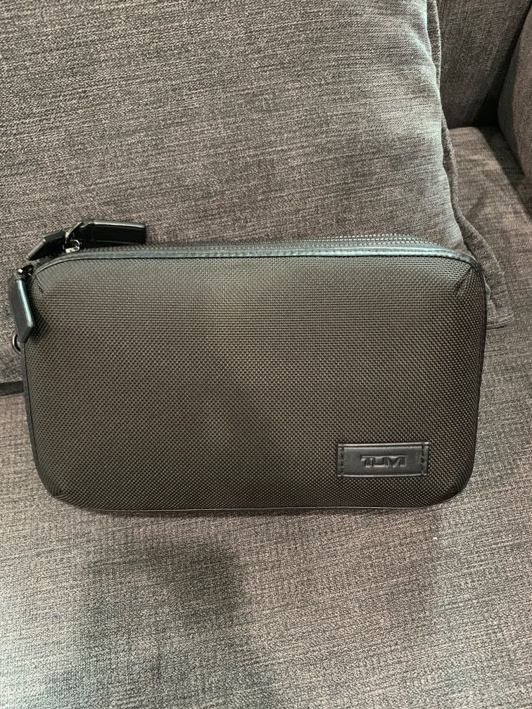 Tumi Triple Zip Clutch, Men's Fashion, Bags, Belt bags, Clutches and