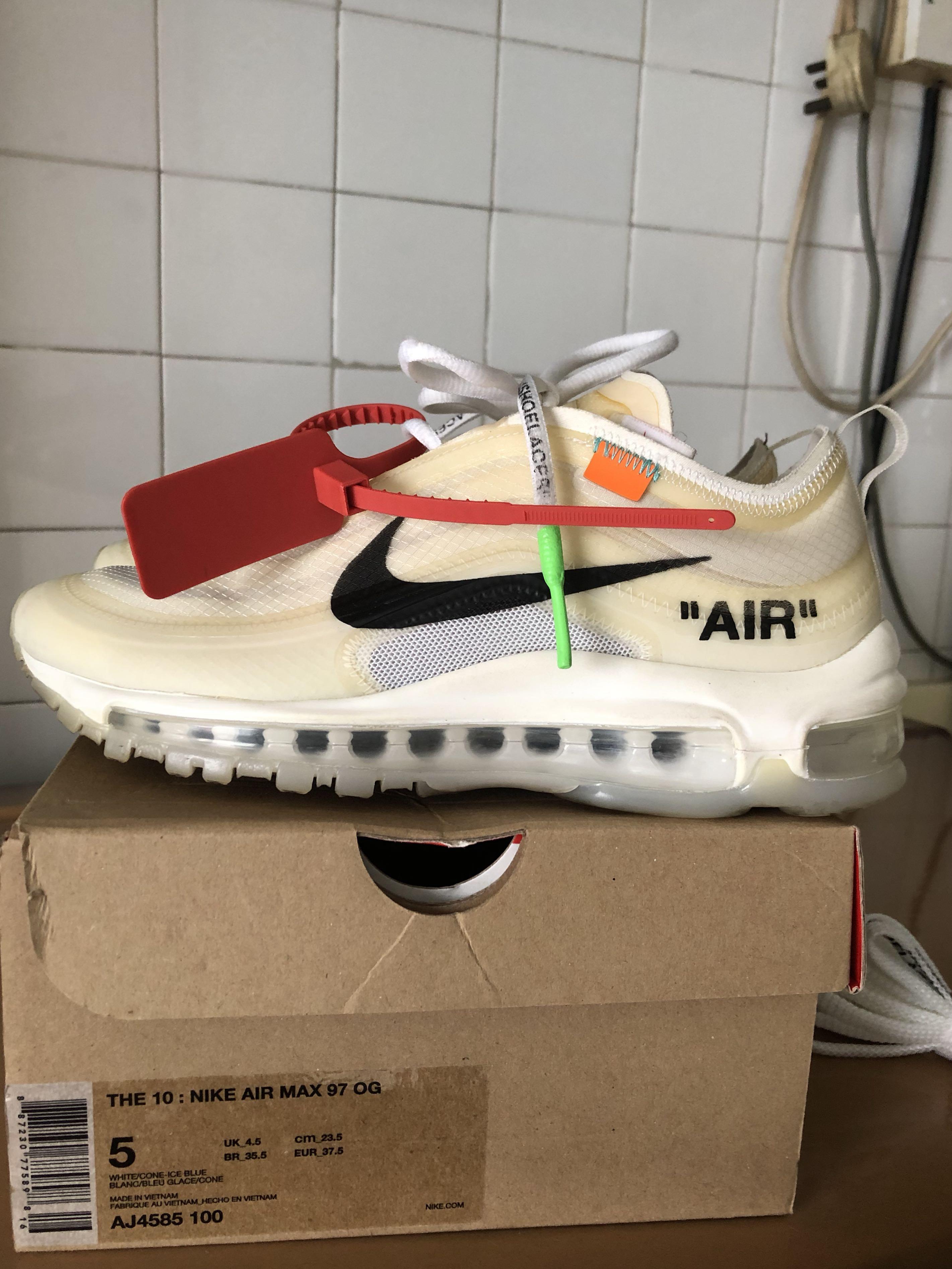 off white air max 97 yellowing