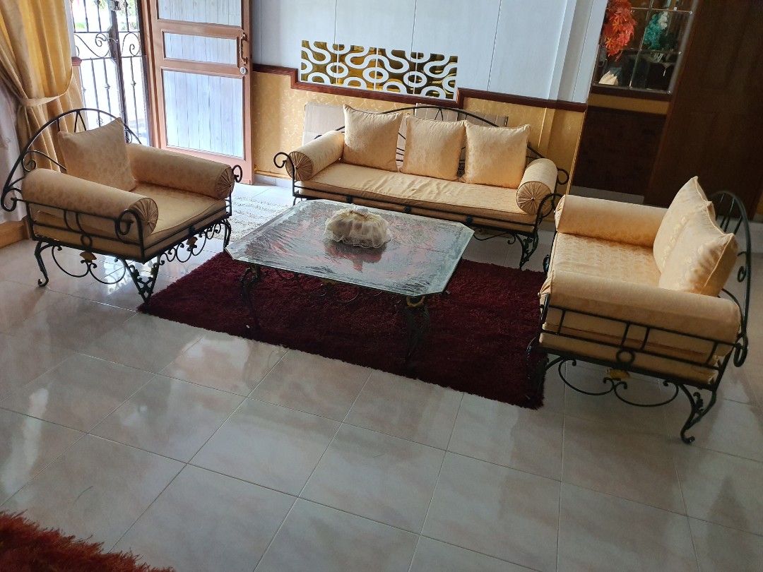 Wrought iron sofa set, Furniture & Home Living, Furniture, Tables