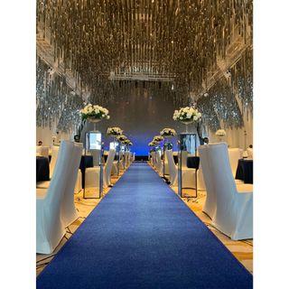 Aisle runner blue glitter carpet (pre order)