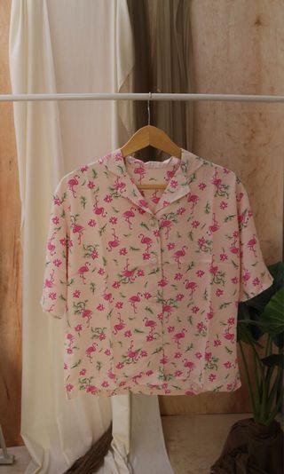 Pink Flamingo Vintage Top
