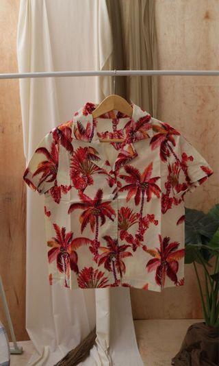 Red Tropical Top