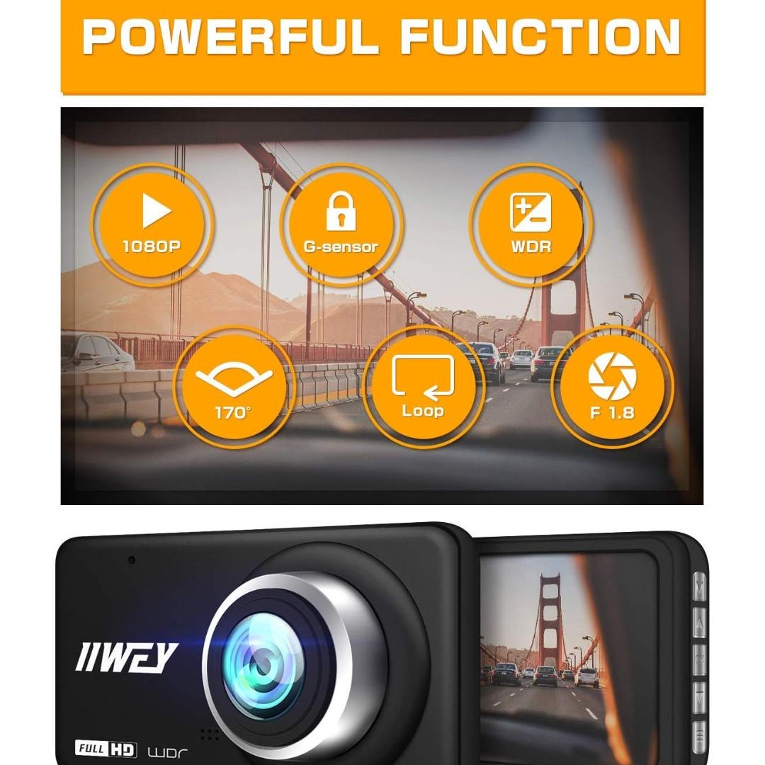 2151) Dual Dash Cam for Cars Front and Rear Full HD 1080P, 170 °Wide