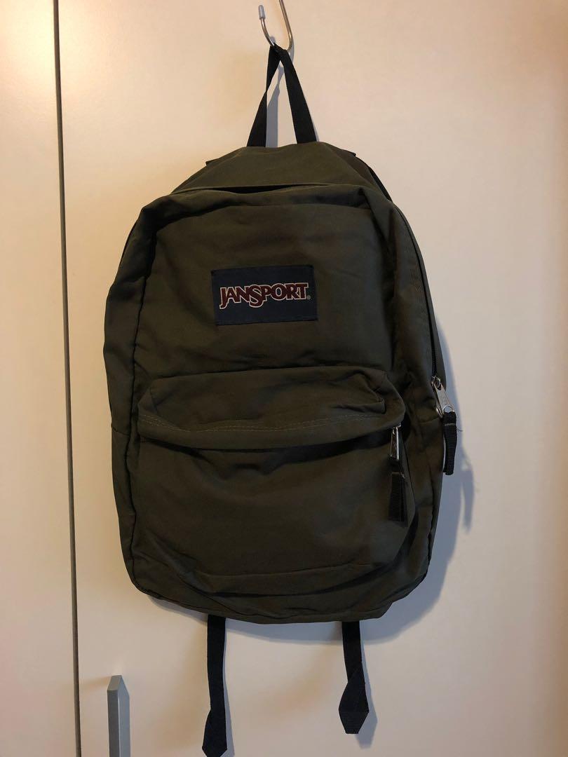 Army green jansport backpack hotsell
