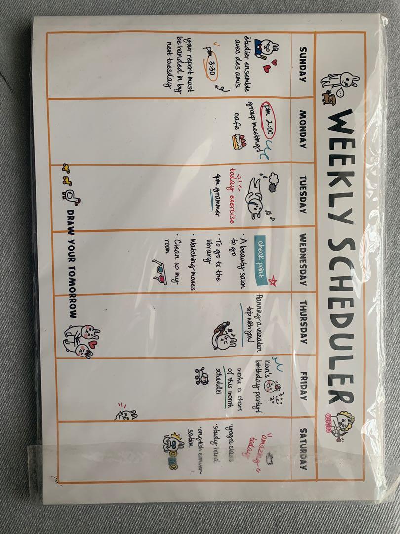 ARTBOX WEEKLY PLANNER, Hobbies & Toys, Stationery & Craft, Stationery & School Supplies on Carousell