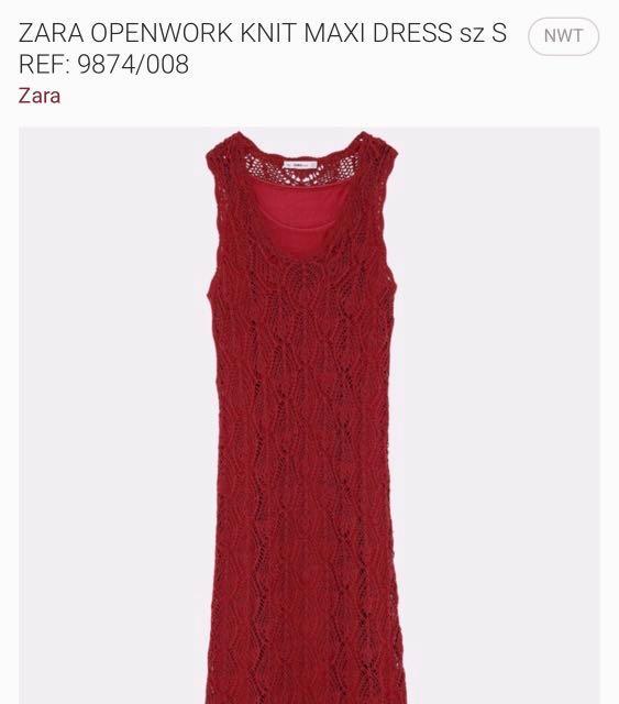 zara openwork knit dress