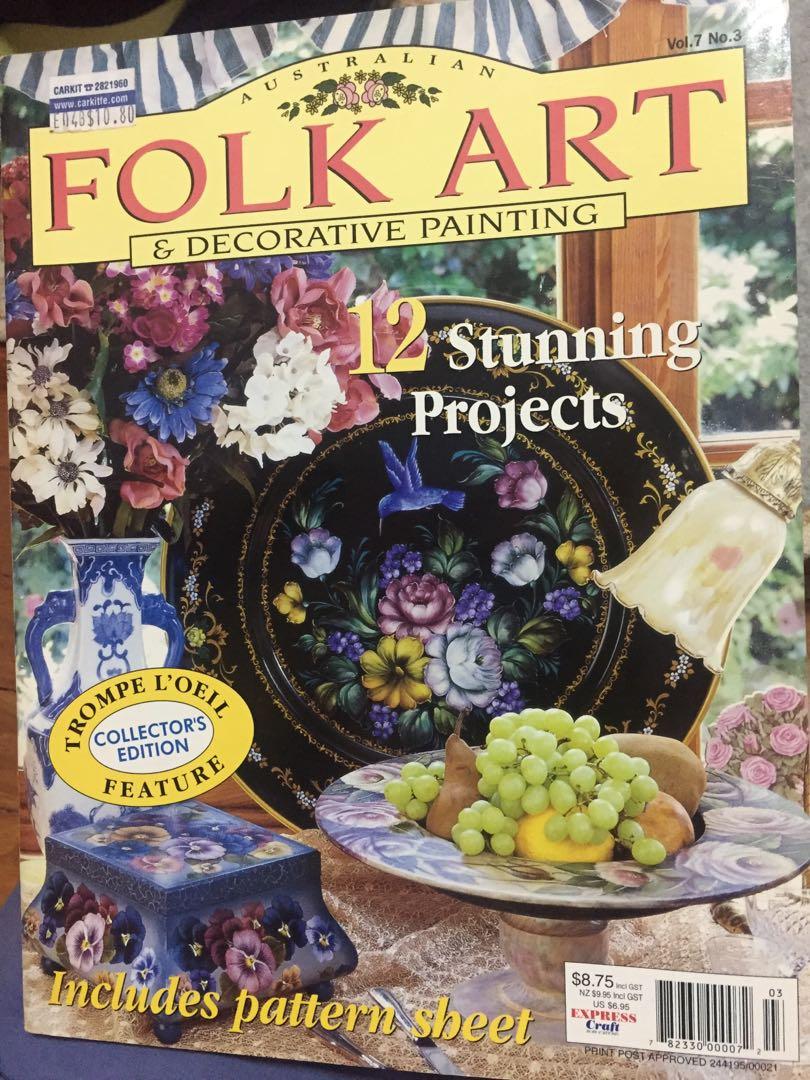 Australian Folk Art Decorative Painting Books Stationery Non