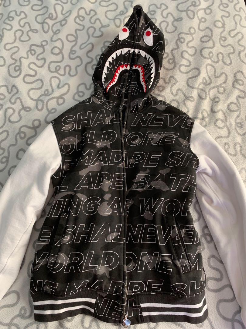 Bape space camo varsity top jacket