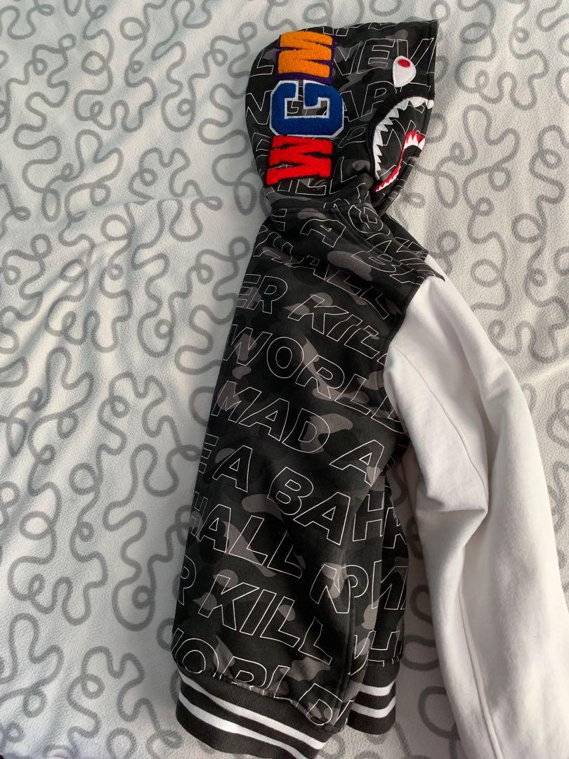 Bape shark varsity jacket new arrivals