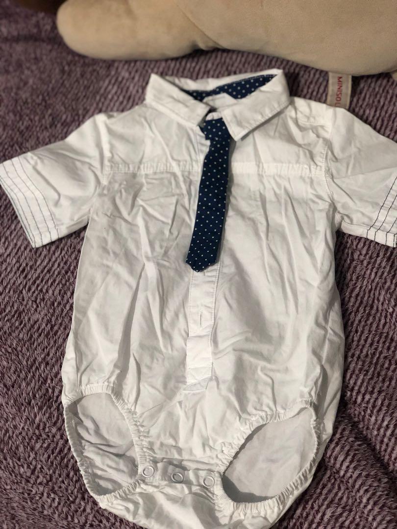 white button up onesie