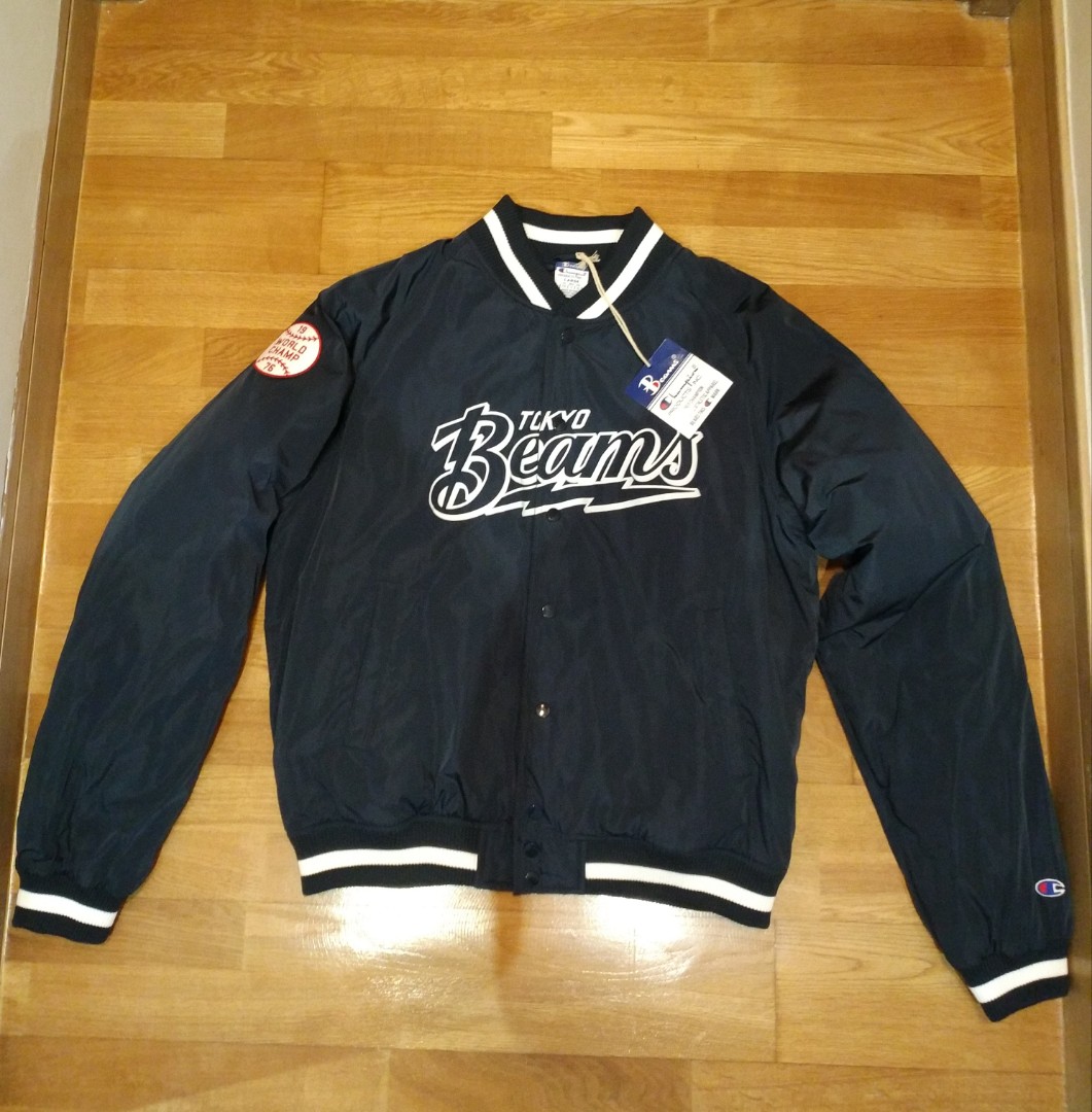 Champion x Tokyo Beams bomber jacket dark Navy. Authentic