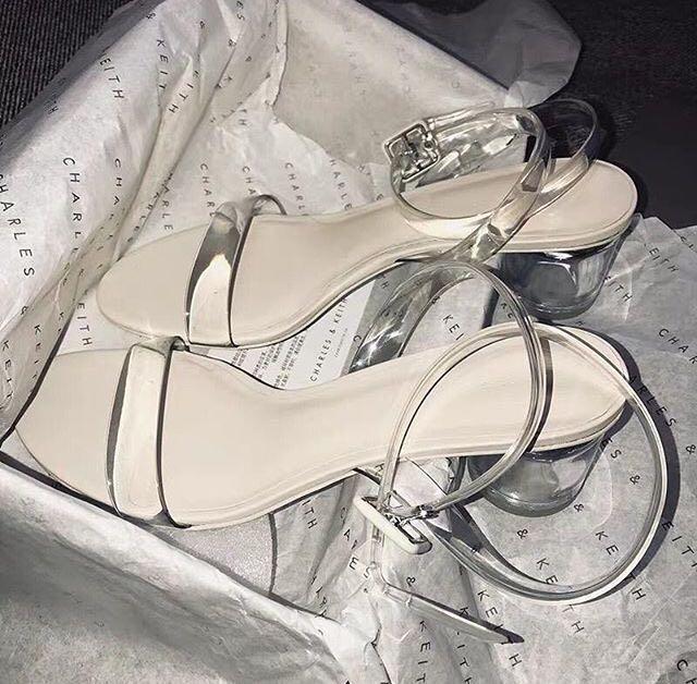 Charles and keith transparent heels cheap