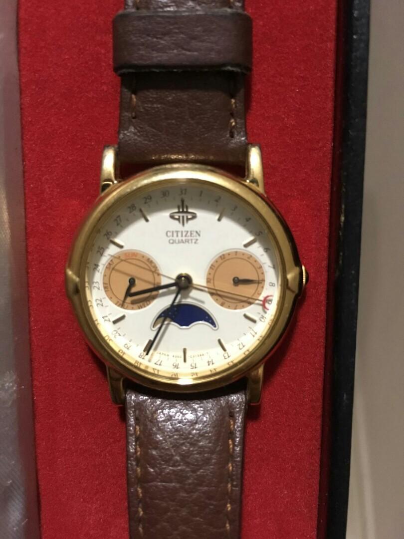 Vintage citizen moon phase watch deals