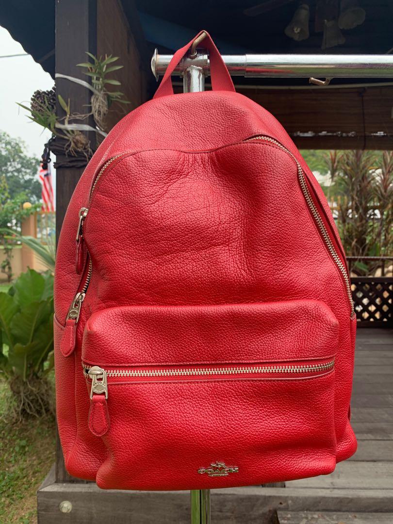 Coach leather backpack, Women's Fashion, Bags & Wallets on Carousell