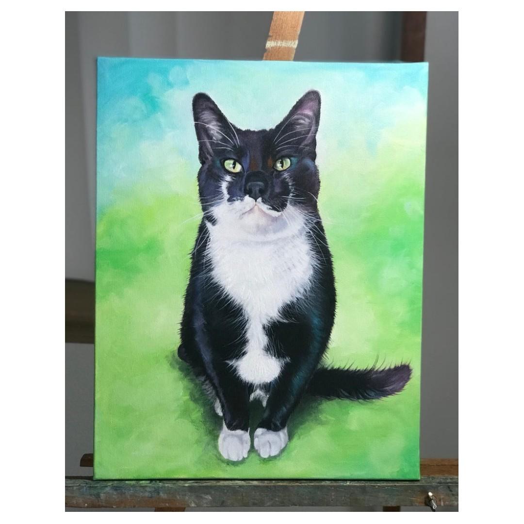 Custom Pet Painting Sale Cat Portrait Custom Dog Portrait