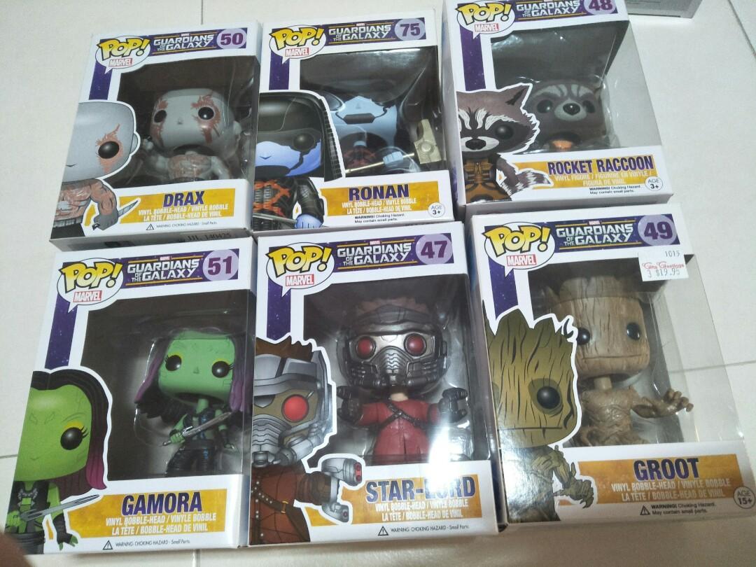 guardians of the galaxy funko pop set