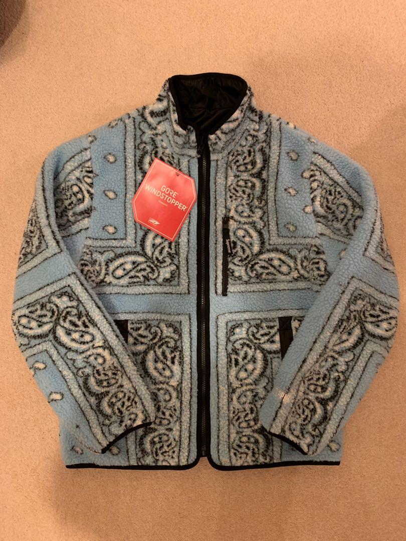 日本初の jacket supreme reversible bandana fleece Fleece jacket ...