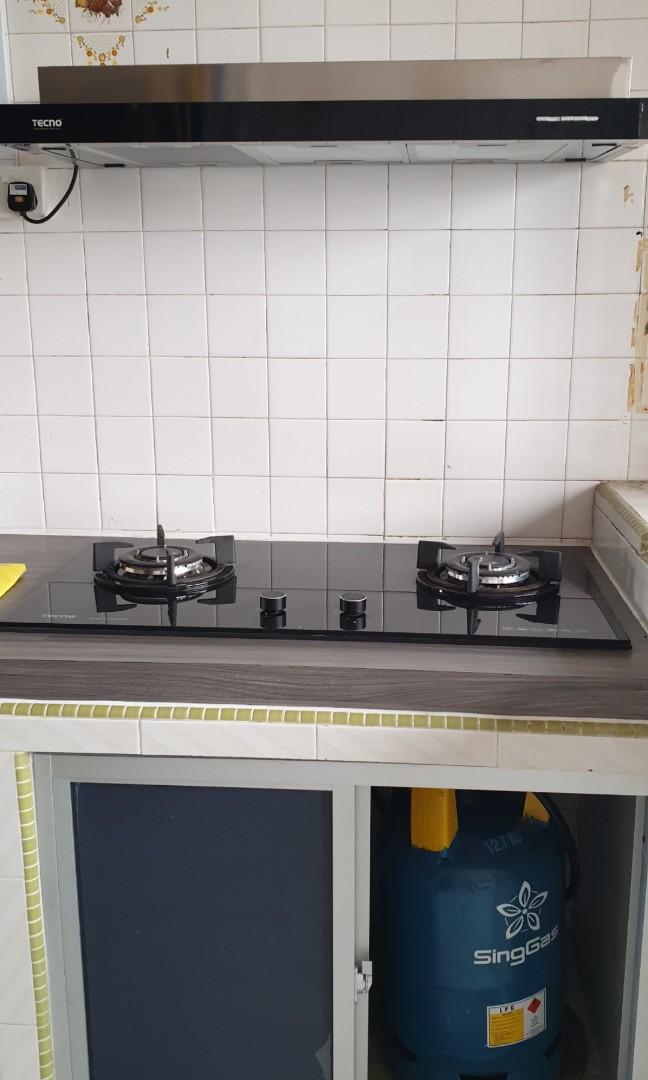 Gas Hob & Hood Techno T928TRSV, TV & Home Appliances, Kitchen