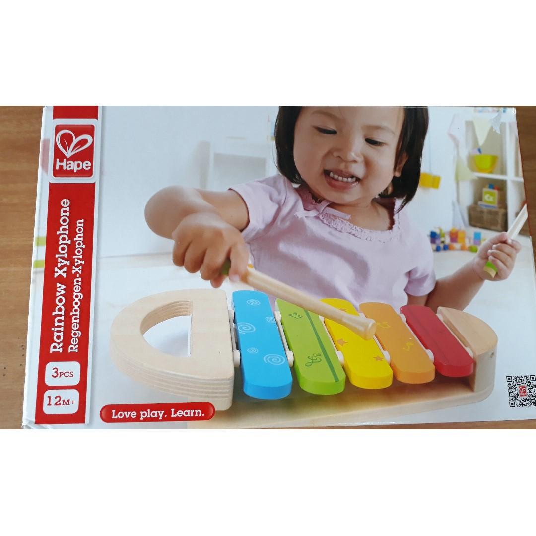 Hape Rainbow Xylophone Babies Kids Toys Walkers On Carousell