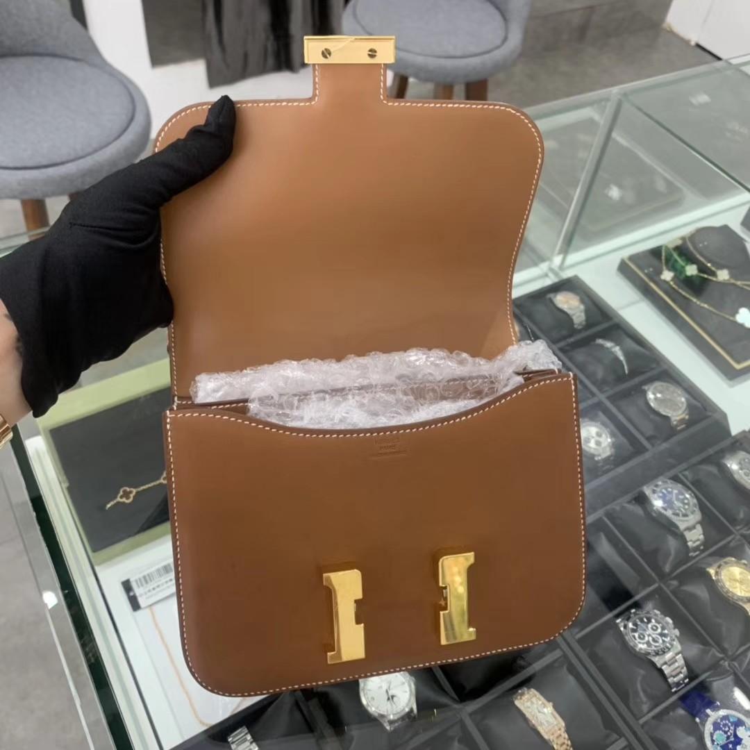 Hermes Constance 18 Etoupe Epsom Gold Hardware