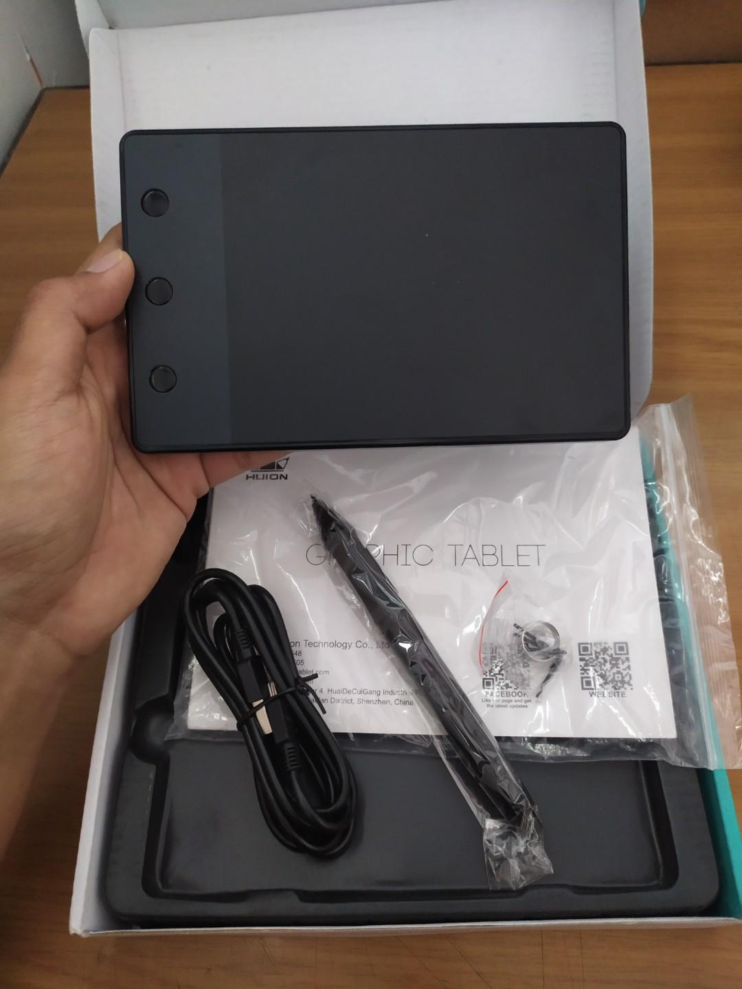 Huion H420 Tablet Papan Grafik Gambar Usb 4x2 3 Inch Pena Digital Elektronik Bagian Komputer Aksesoris Di Carousell
