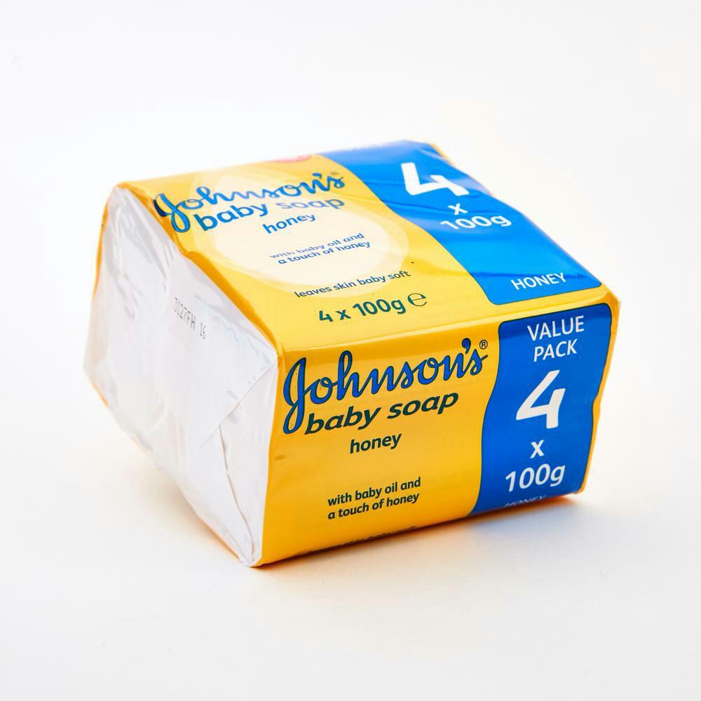 johnson's baby soap honey 100g 4 pack