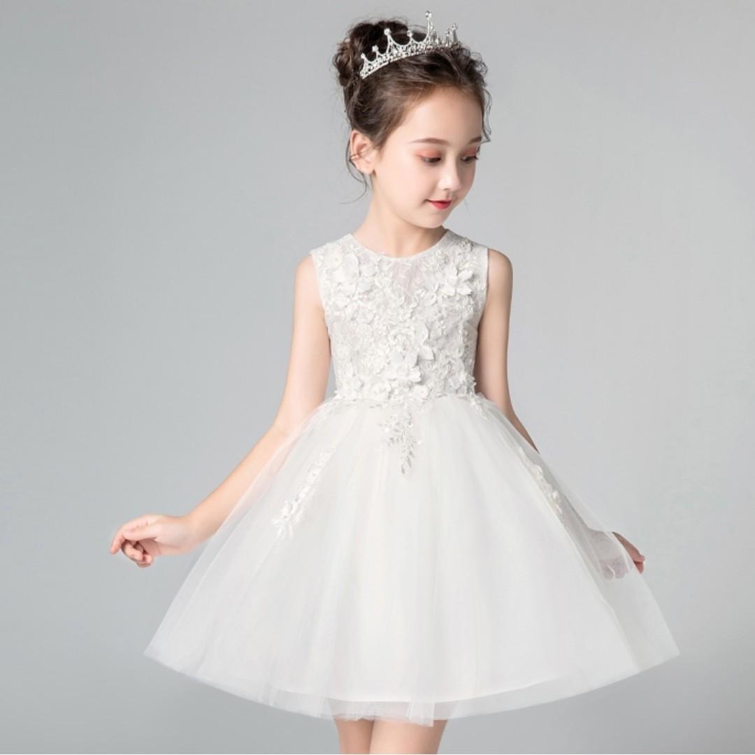 White dress for elementary graduation top