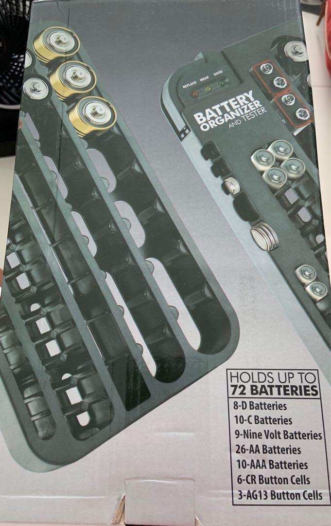 Stalwart battery organizer caddy with tester best sale