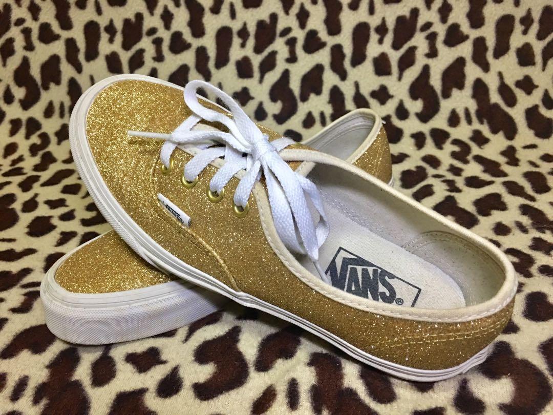 Glitter store vans gold