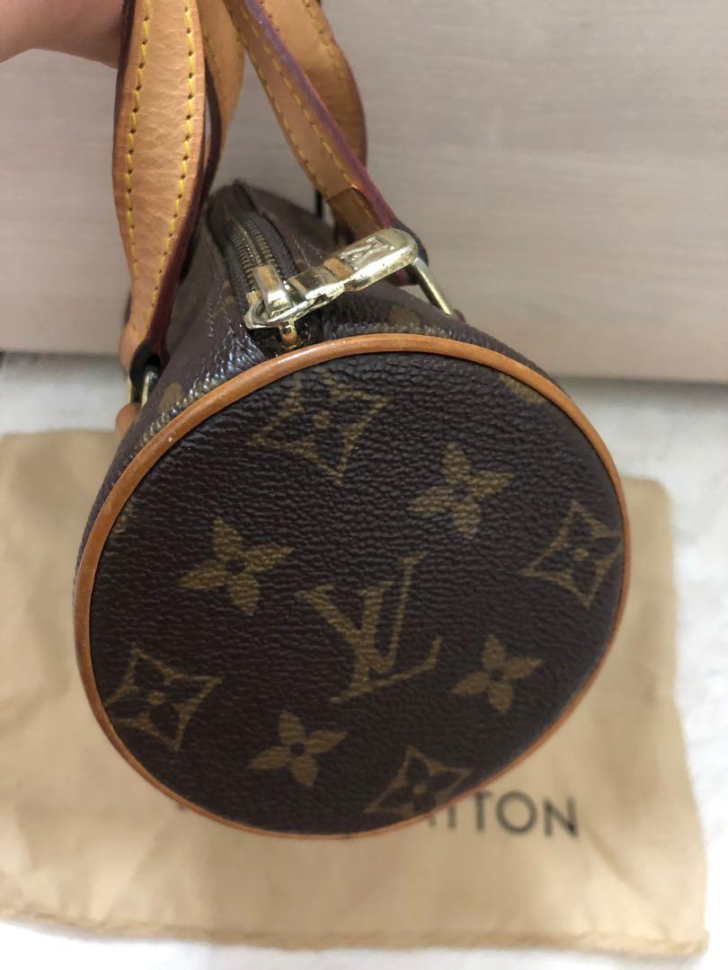 $600 Louis Vuitton Monogram Canvas Logo Papillon 19 Bag Purse - Lust4Labels