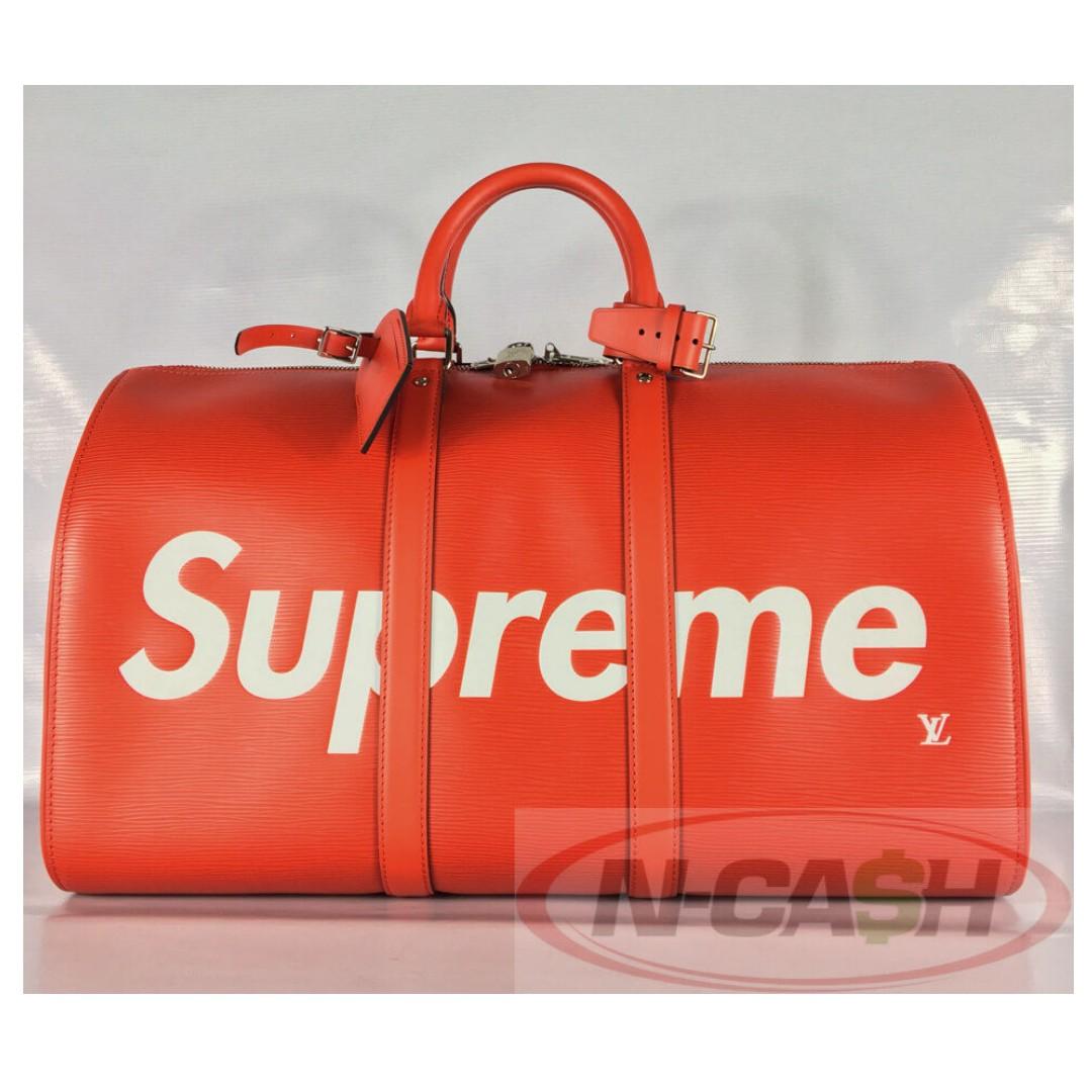 Louis Vuitton, Bags, Louis Vuitton X Supreme Keepall Bandouliere 45 Bag