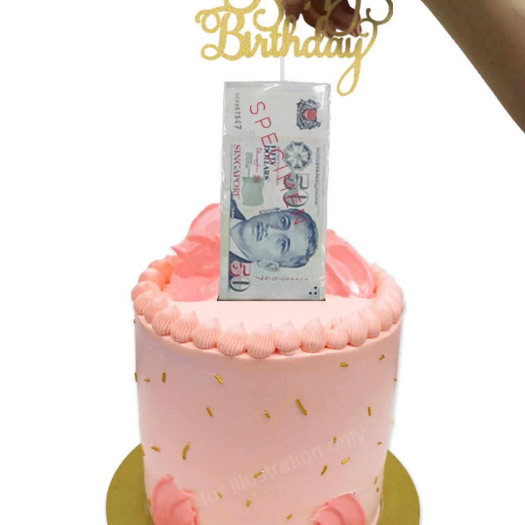 Cake ATM Happy Birthday Money Cake Dispenser Box, Cake Money Pull Out