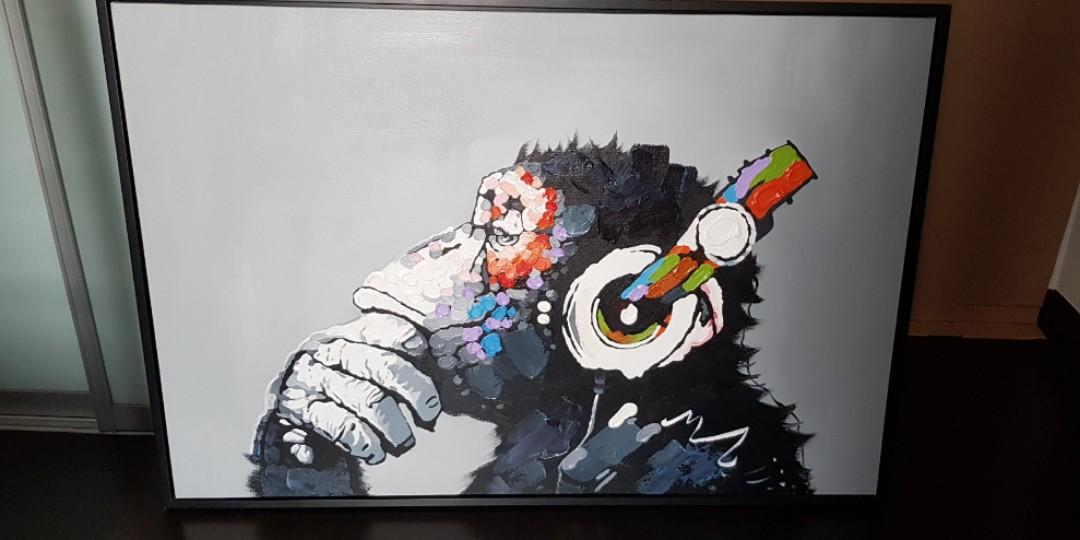 Monkey Pop Art Oil Painting Design Craft Art Prints On Carousell