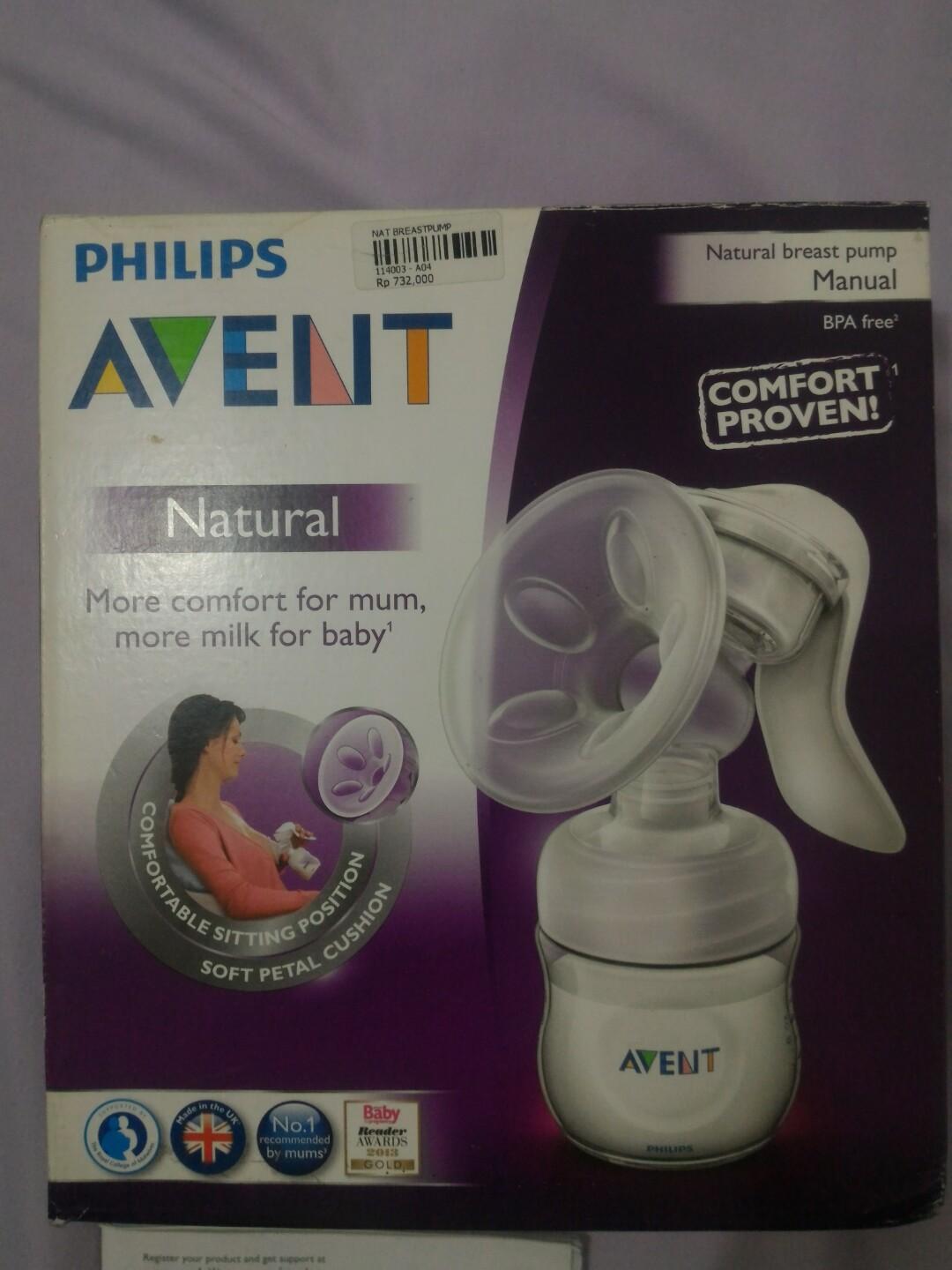 Philips Avent Natural Manual Breastpump Scf330 Pompa Asi Manual Free Cup Feeder Medela Bayi Anak Perawatan Makanan Anak Di Carousell