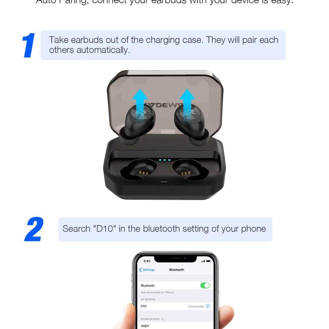 Rademax Wireless Earbuds with 3500mAh Charging Case