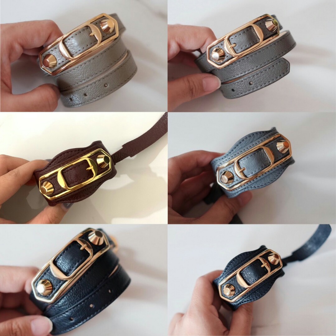 Ready Balenciaga Bracelet Woman Cuff Blue Nuit Gris Bordeaux Mettalic Edge Ghw All Size S Kelengkapan Box Dustbag Cards Receipt Barang Mewah Aksesoris Di Carousell