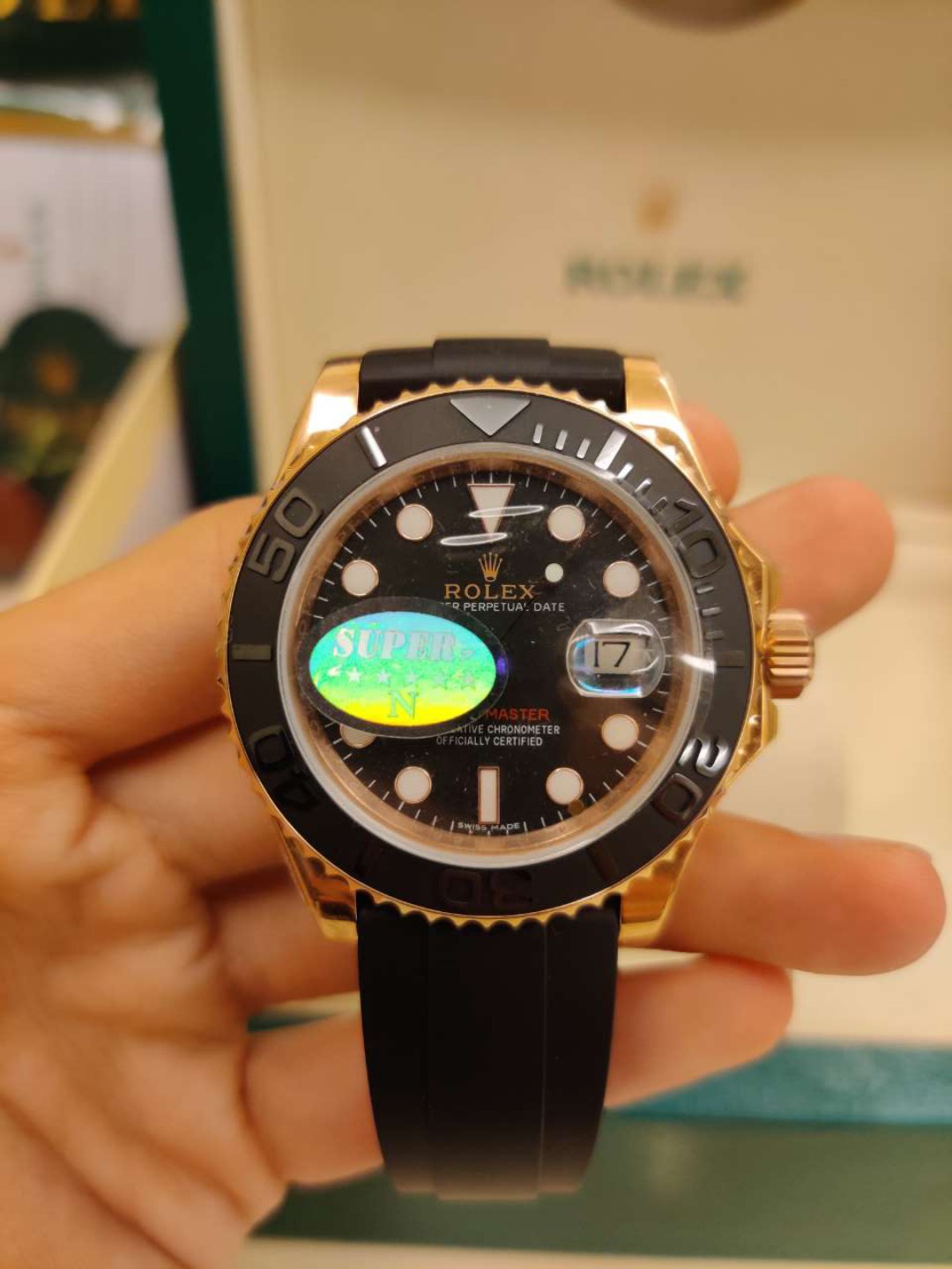 Ready stock Noob Factory Rolex Yacht Master II Rose gold 116655