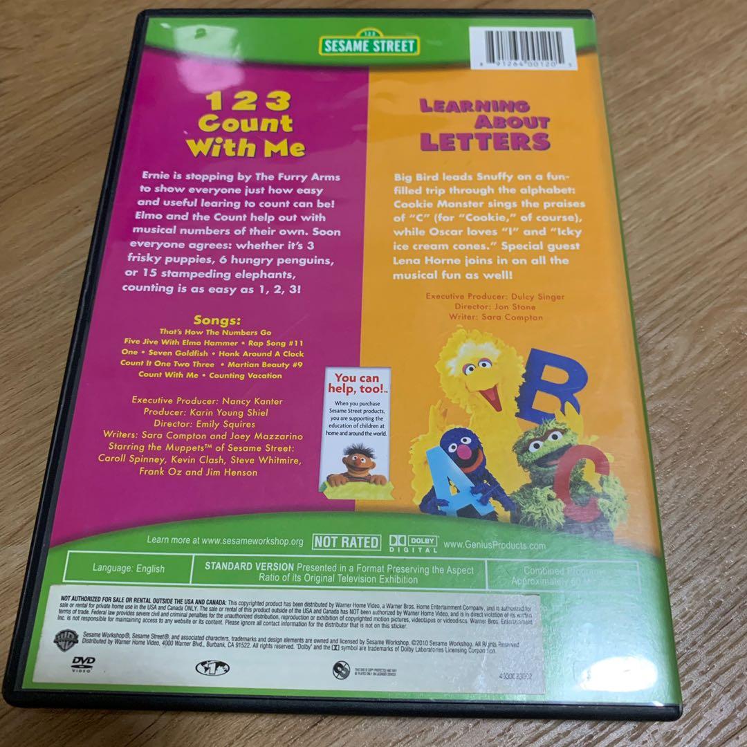 Sesame Street Children DVDs learn letters and numbers with Elmo