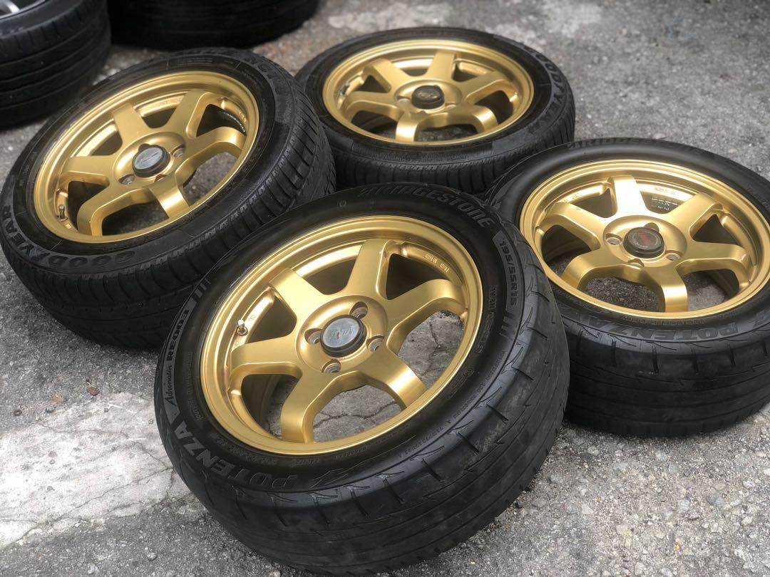 Sport Rim TE37 SL 15 inci, Auto Accessories on Carousell