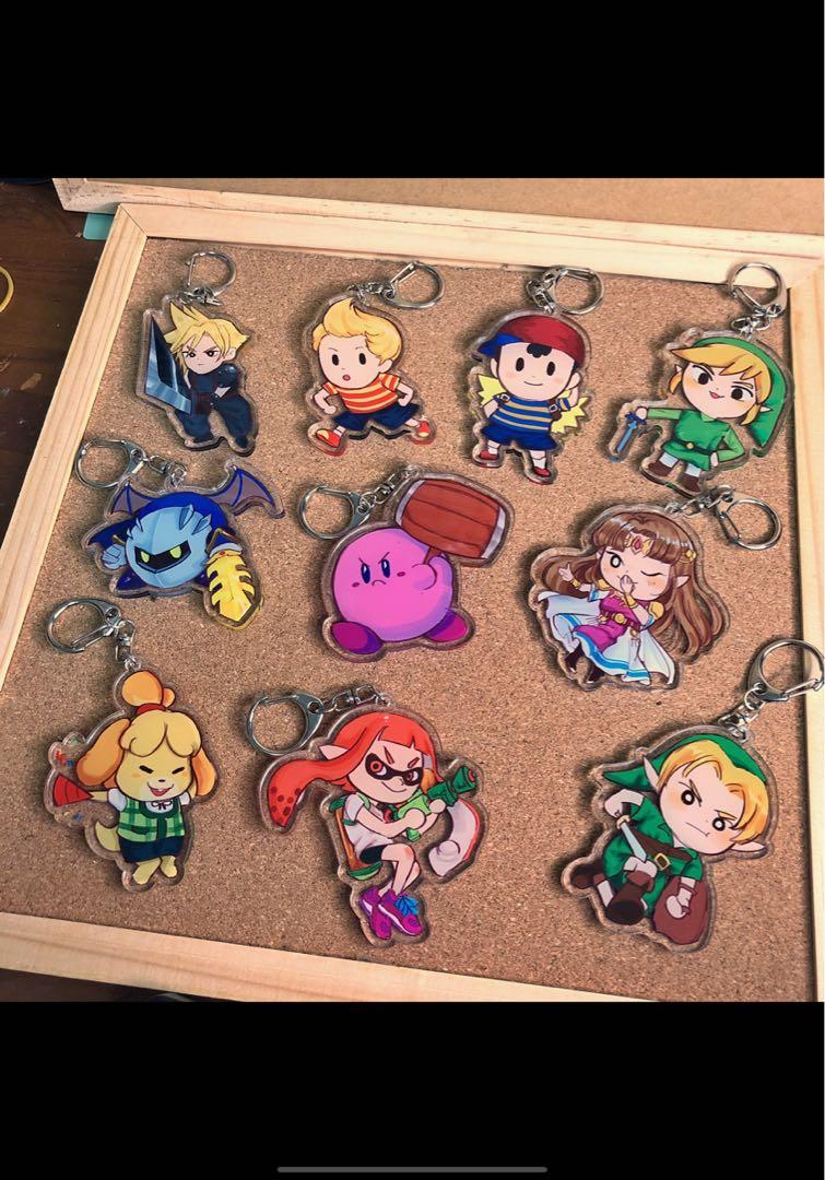 Super Smash Bros Ultimate keychains, Hobbies & Toys, Memorabilia & Collectibles, Fan Merchandise