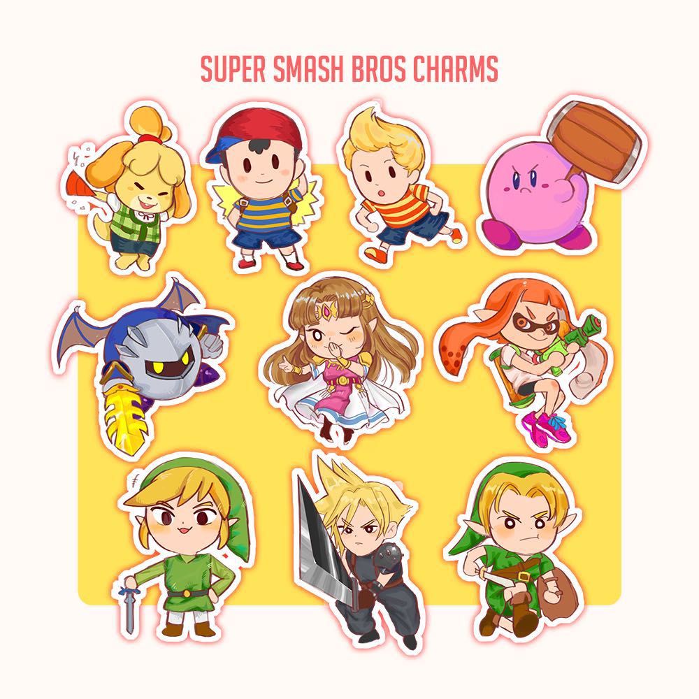 Super Smash Bros Ultimate keychains, Hobbies & Toys, Memorabilia & Collectibles, Fan Merchandise