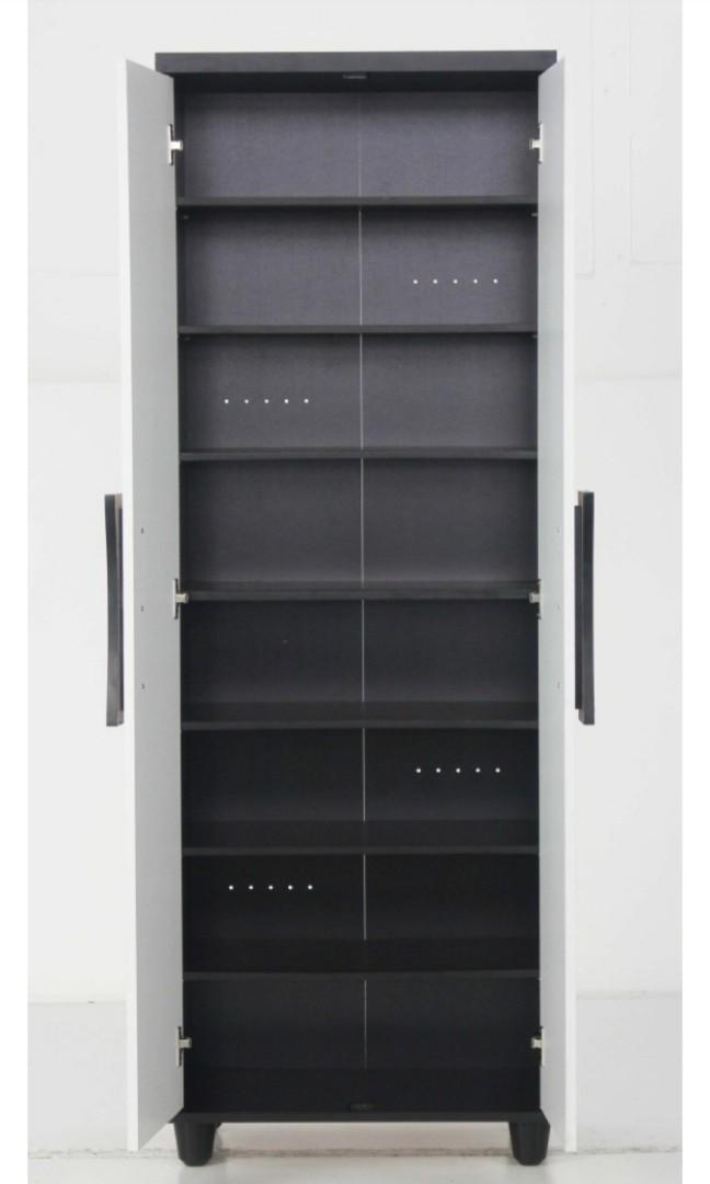Tall White Shoe Cabinet Furniture Shelves Drawers On Carousell