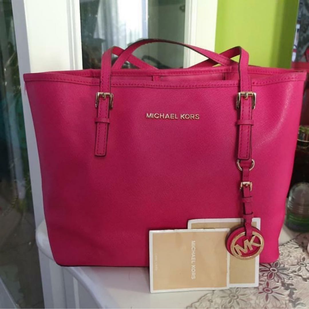 Tas michael kors mk tote bag original pink
