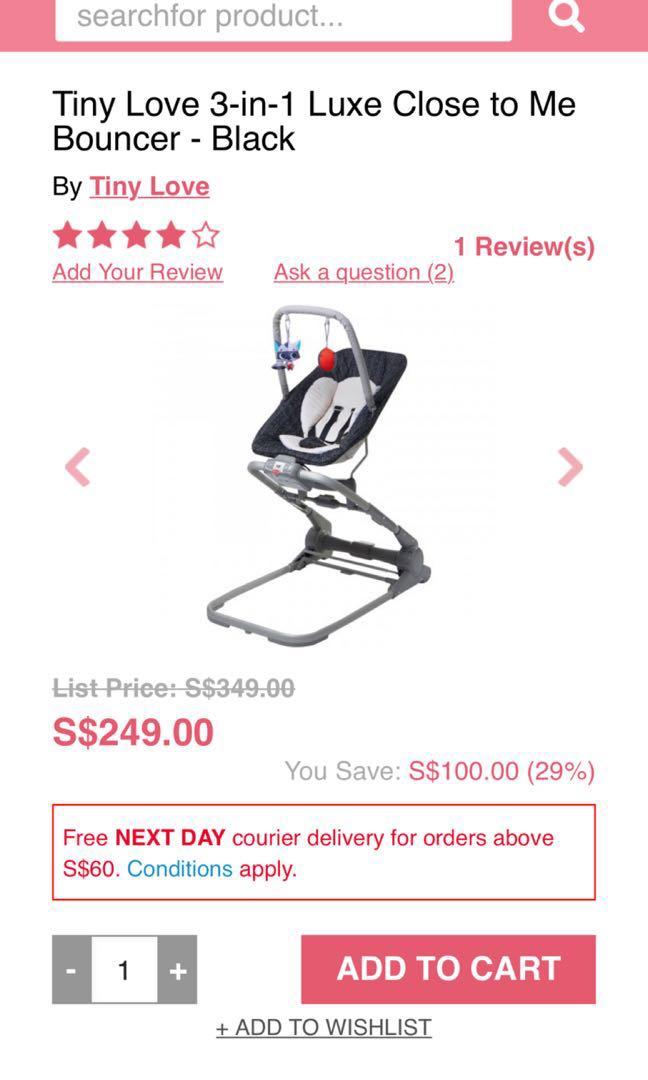 tiny love close to me bouncer luxe