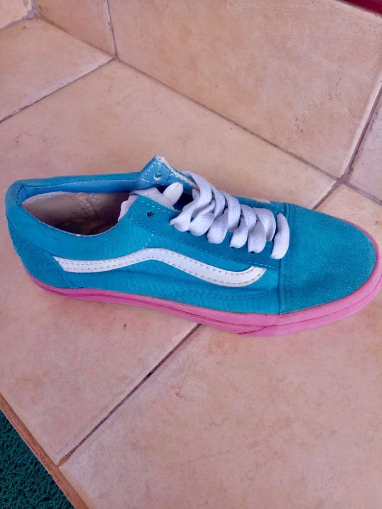 vans pink blue